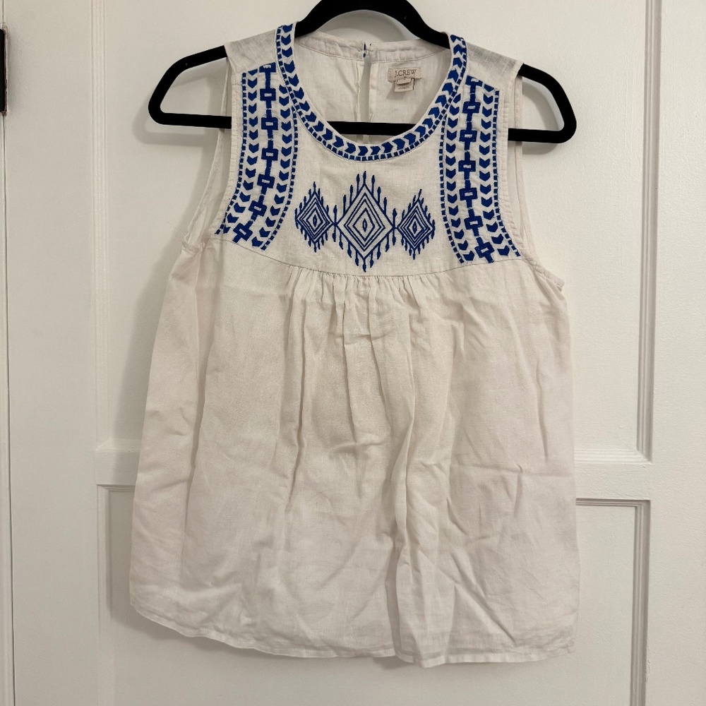 J. Crew Embroidered Top - Size 4